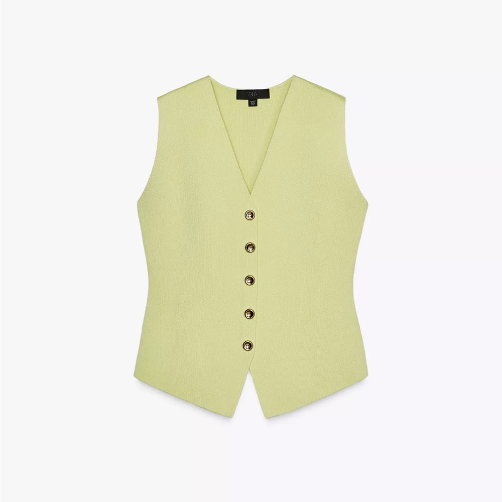 Zara Light Green Knit Vest